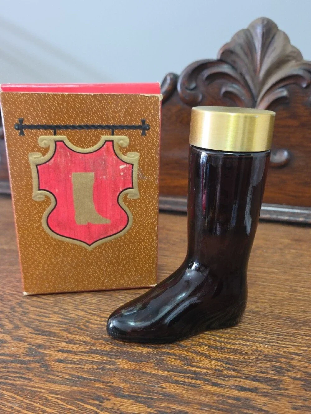Avon Leather Boot Cologne Decanter Unopened/ Orig. Box